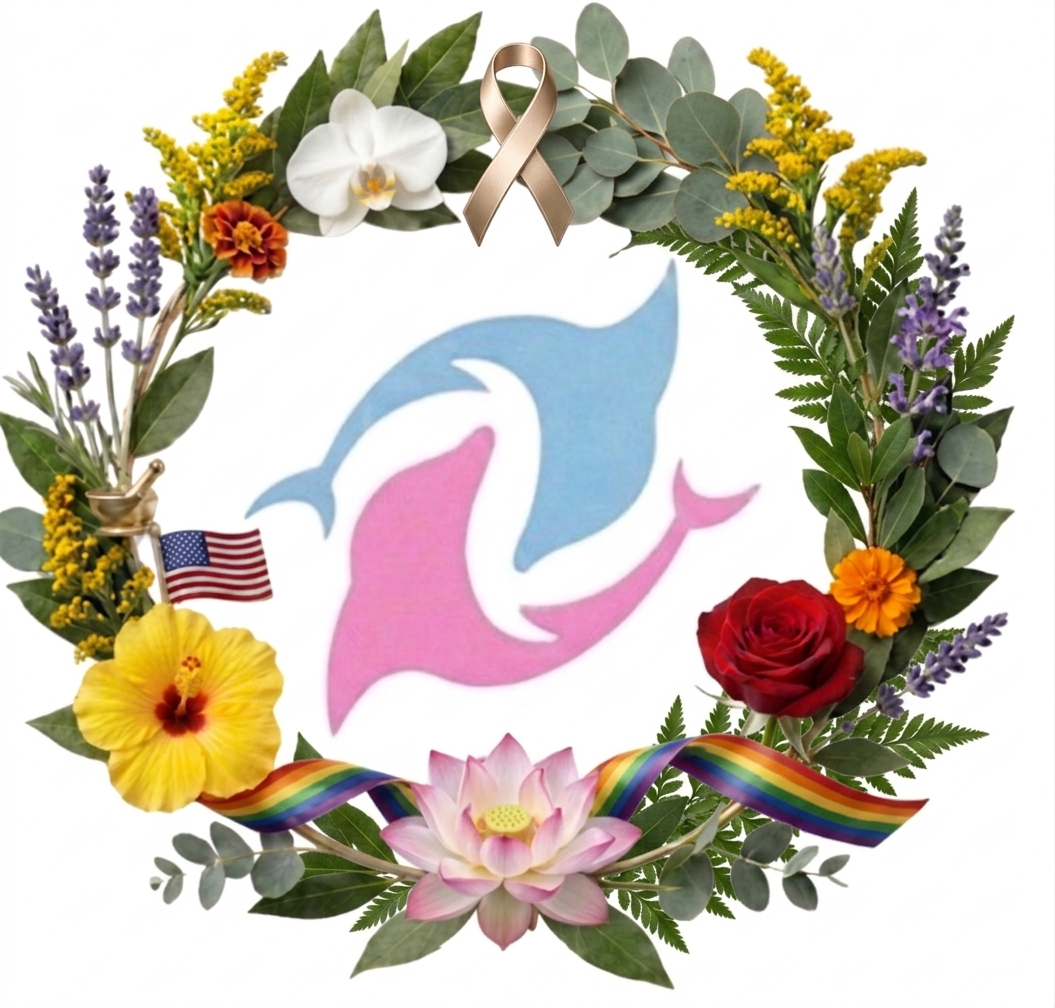 Floral wreath honoring community, remembrance, and wellness